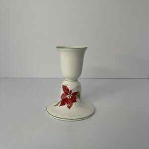 Block Bernarda Pointsettia Candle Stick Signed